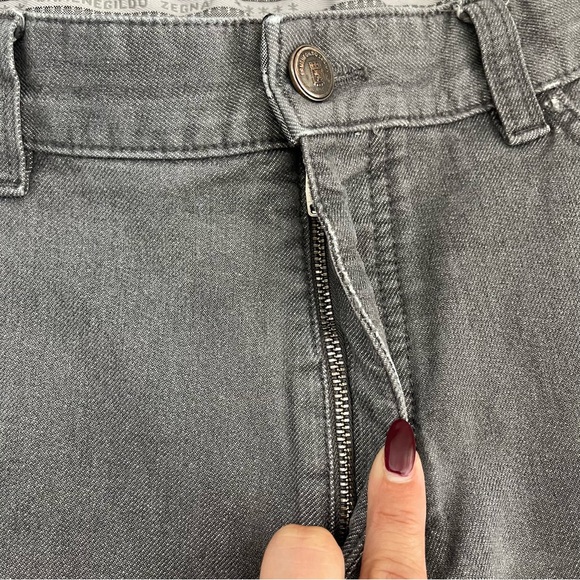 Ermenegildo Zegna Mens Light Gray Slim Straight Stretch Denim Jeans Size 34 - Picture 9 of 16